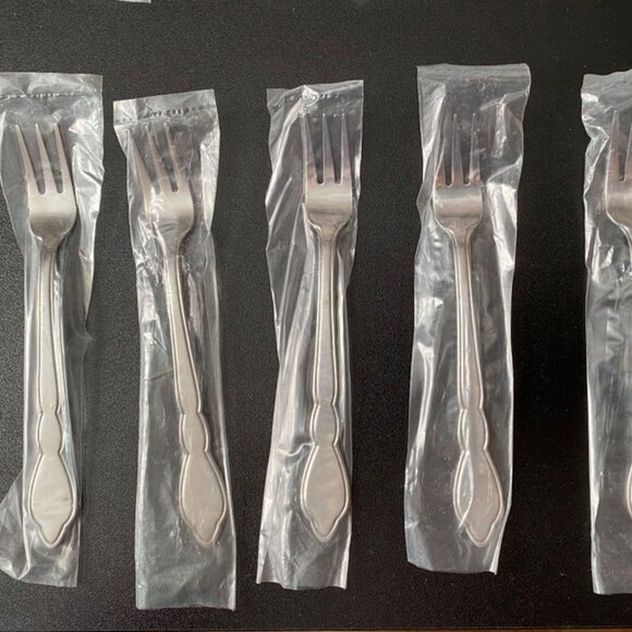 International Stainless Other - Lot of 6 COCKTAIL/SEAFOOD Vintage International Stainless Forks Korea New!